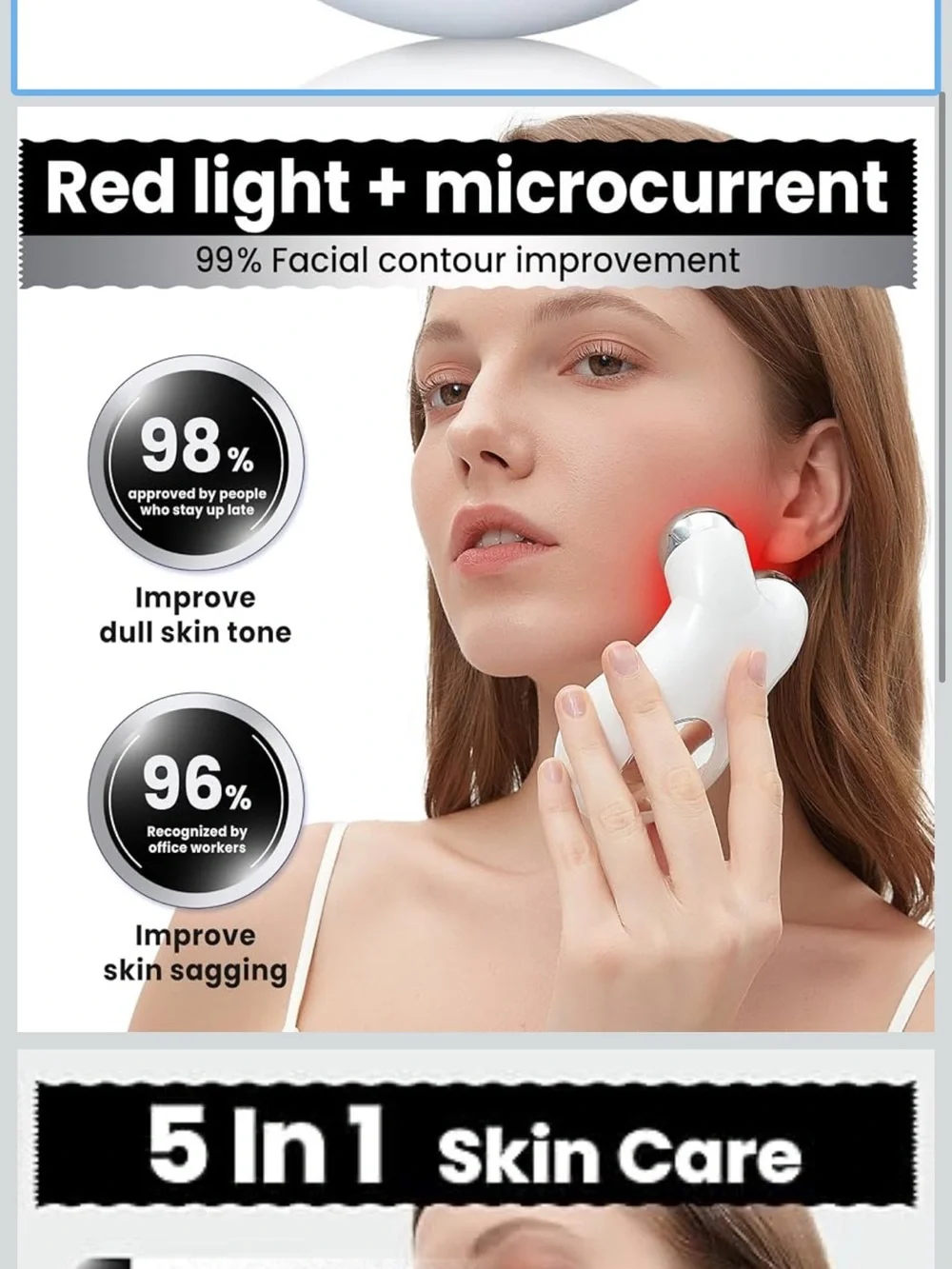 NWB Hunvva Microcurrent Facial Device,Latest Red Light Technology